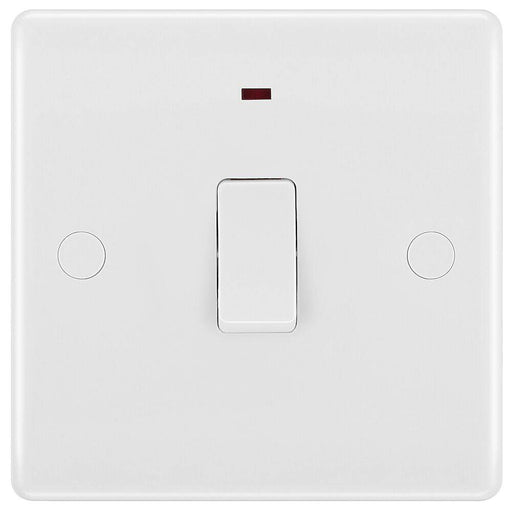 BG White Moulded 20A Double Pole Switch with Neon and Flex Outlet 833 Available from RS Electrical Supplies