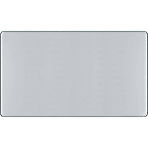 BG Nexus Screwless Polished Chrome Double Blank Plate FPC95 Available from RS Electrical Supplies