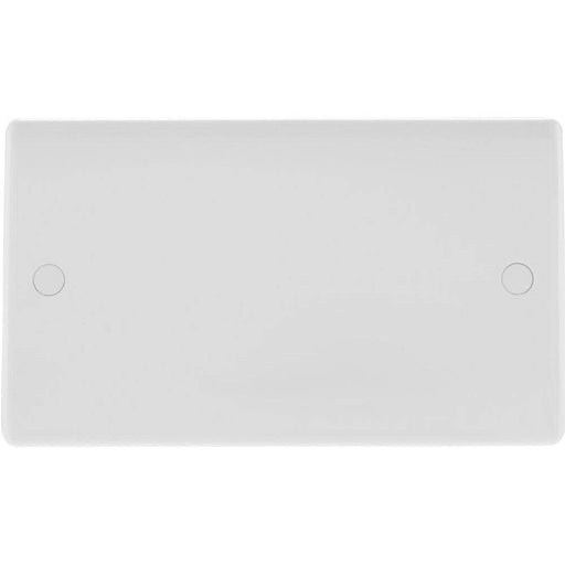 BG White Moulded Double Blank Plate 895 Available from RS Electrical Supplies
