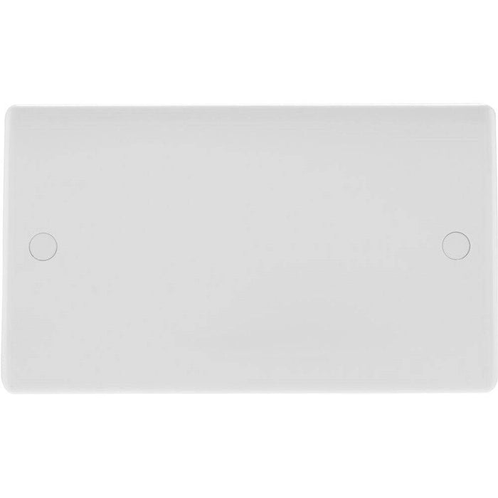 BG White Moulded Double Blank Plate 895 Available from RS Electrical Supplies