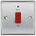 BG Nexus Metal Brushed Steel 45A Cooker Switch NBS74 Available from RS Electrical Supplies