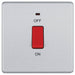 BG Nexus Screwless Brushed Steel 45A Cooker Switch FBS74 Available from RS Electrical Supplies