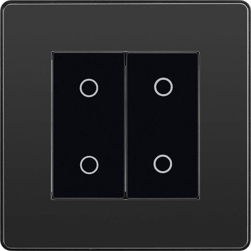 BG Evolve Black Chrome 2G Secondary Touch Dimmer Switch PCDBCTDS2B Available from RS Electrical Supplies