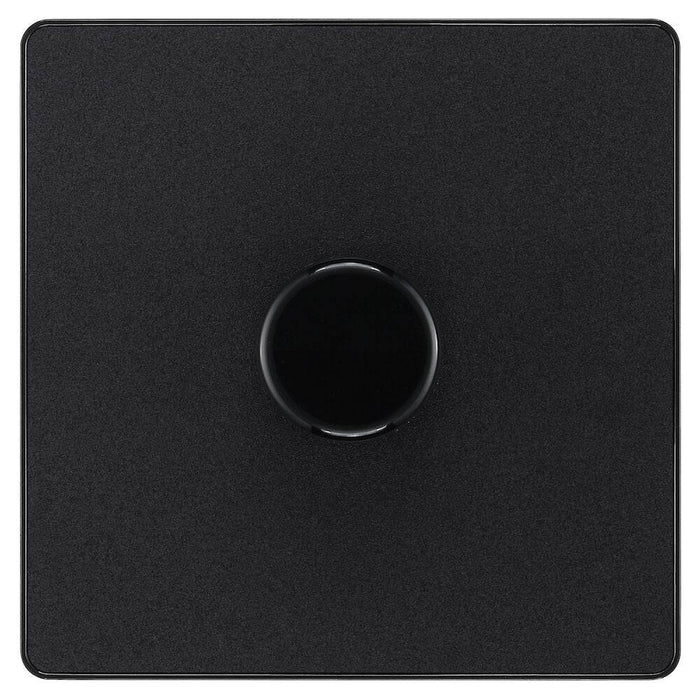 BG Evolve Matt Black 1G Dimmer Switch PCDMB81B Available from RS Electrical Supplies