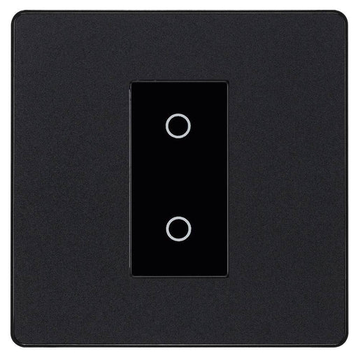 BG Evolve Matt Black 1G Secondary Touch Dimmer Switch PCDMBTDS1B Available from RS Electrical Supplies