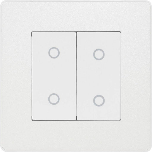 BG Evolve Pearl White 2G Master Touch Dimmer Switch PCDCLTDM2W Available from RS Electrical Supplies
