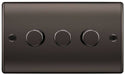 BG Nexus Metal Black Nickel 3G Dimmer Switch NBN83 Available from RS Electrical Supplies