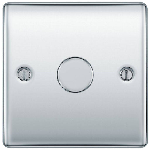 BG Nexus Metal Polished Chrome 1G Dimmer Switch NPC81 Available from RS Electrical Supplies