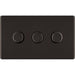BG Nexus Screwless Black Nickel 3G Dimmer Switch FBN83 Available from RS Electrical Supplies
