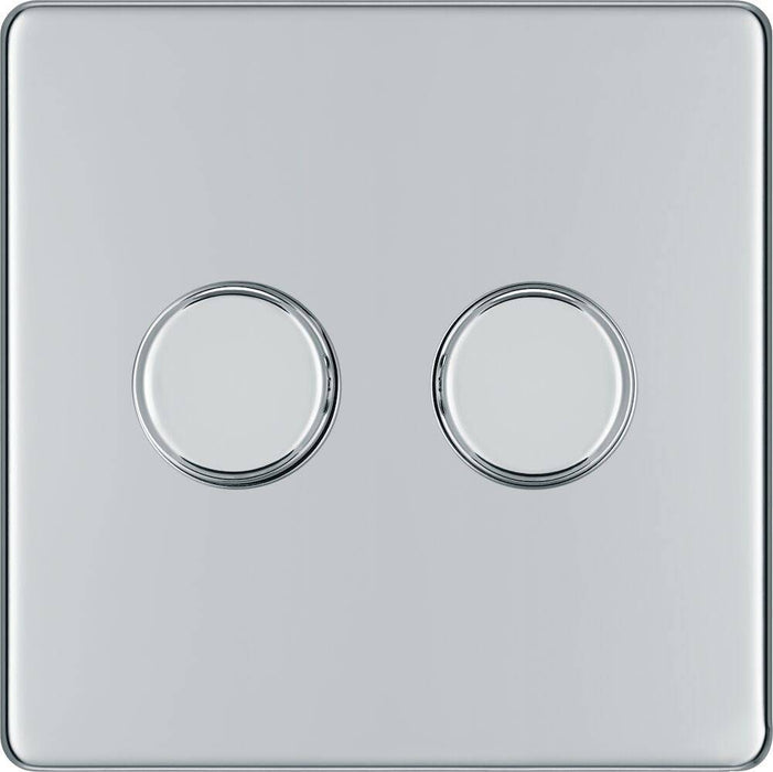 BG Nexus Screwless Polished Chrome 2G Dimmer Switch FPC82 Available from RS Electrical Supplies