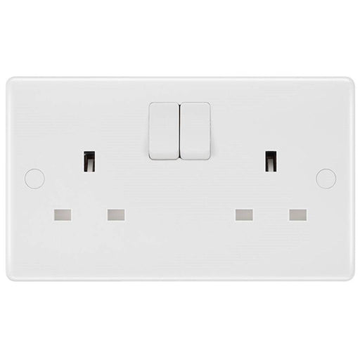 BG White Moulded 13A SP Double Socket 822 Available from RS Electrical Supplies