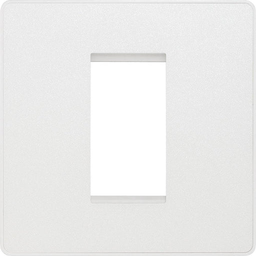 BG Evolve Pearl White 1G Euro Module Plate PCDCLEMS1W Available from RS Electrical Supplies