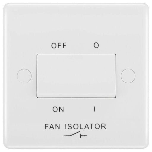 BG White Moulded Fan Isolator Switch 815 Available from RS Electrical Supplies