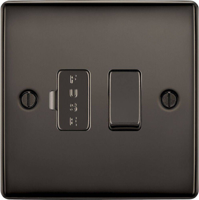 BG Nexus Metal Black Nickel 13A Switched Spur NBN50 Available from RS Electrical Supplies