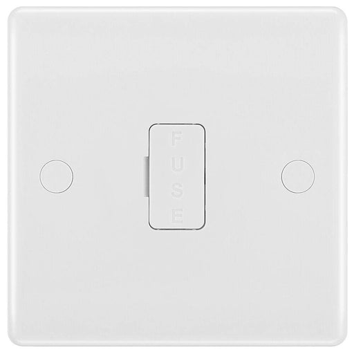 BG White Moulded 13A Unswitched Spur with Flex 855 Available from RS Electrical Supplies