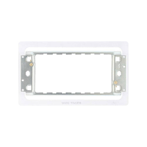 BG Screwless Flat Plate 3-4 Gang Grid Frame RFR34FP Available from RS Electrical Supplies