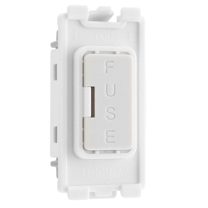 BG White Moulded PVC 13A Fuse Carrier Grid Module RFUSE Available from RS Electrical Supplies