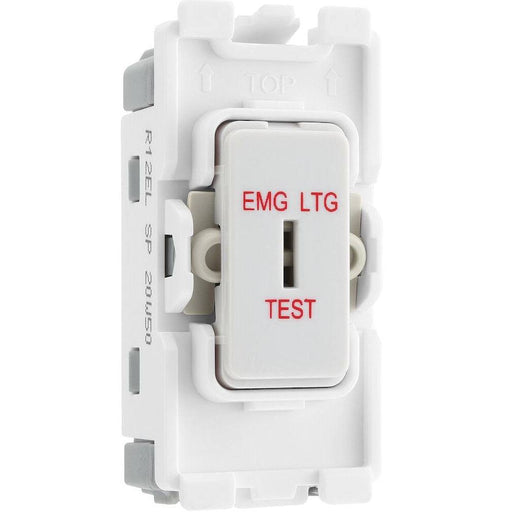 BG White Moulded PVC 20A 2 Way Printed Key Grid Module R12EL Available from RS Electrical Supplies