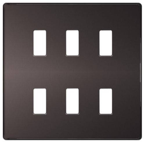 BG Screwless Flat Plate Black Nickel Grid Plate RFBN6 Available from RS Electrical Supplies