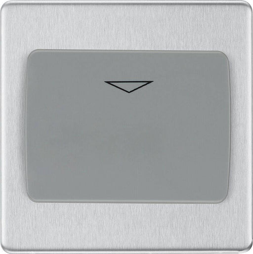 BG Nexus Screwless Brushed Steel Hotel Key Card Switch FBSKYCSG Available from RS Electrical Supplies