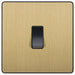 BG Evolve Satin Brass Intermediate Light Switch PCDSB13B Available from RS Electrical Supplies