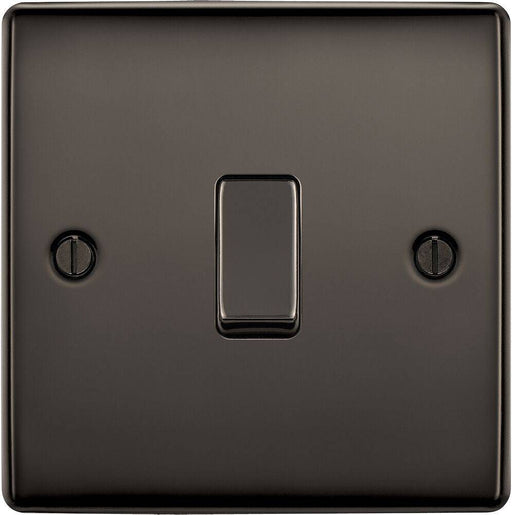 BG Nexus Metal Black Nickel Intermediate Light Switch NBN13 Available from RS Electrical Supplies