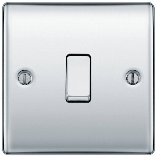 BG Nexus Metal Polished Chrome Intermediate Light Switch NPC13 Available from RS Electrical Supplies