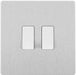 BG Evolve Brushed Steel 2G 2W Light Switch PCDBS42W Available from RS Electrical Supplies