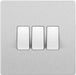 BG Evolve Brushed Steel 3G 2W Light Switch PCDBS43W Available from RS Electrical Supplies