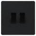 BG Evolve Matt Black 2G 2W Light Switch PCDMB42B Available from RS Electrical Supplies