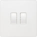 BG Evolve Pearl White 2G 2W Light Switch PCDCL42W Available from RS Electrical Supplies