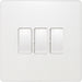 BG Evolve Pearl White 3G 2W Light Switch PCDCL43W Available from RS Electrical Supplies