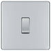 BG Nexus Screwless Polished Chrome 1G 2W Light Switch FPC12 Available from RS Electrical Supplies