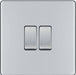 BG Nexus Screwless Polished Chrome 2G 2W Light Switch FPC42 Available from RS Electrical Supplies
