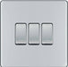 BG Nexus Screwless Polished Chrome 3G 2W Light Switch FPC43 Available from RS Electrical Supplies