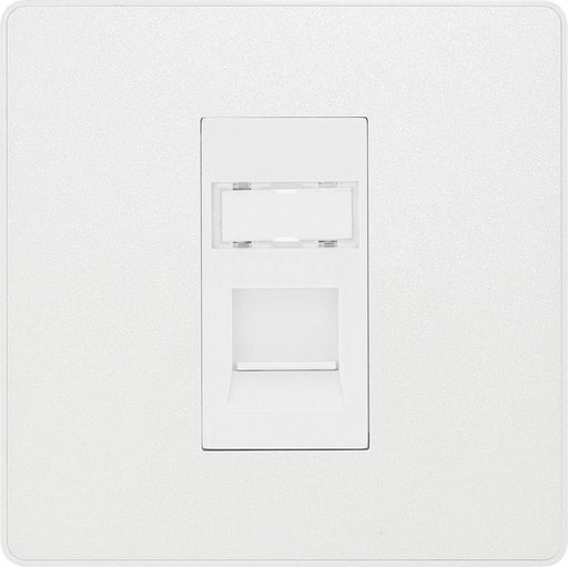BG Evolve Pearl White RJ45 Cat5E Data Outlet PCDCLRJ451W Available from RS Electrical Supplies