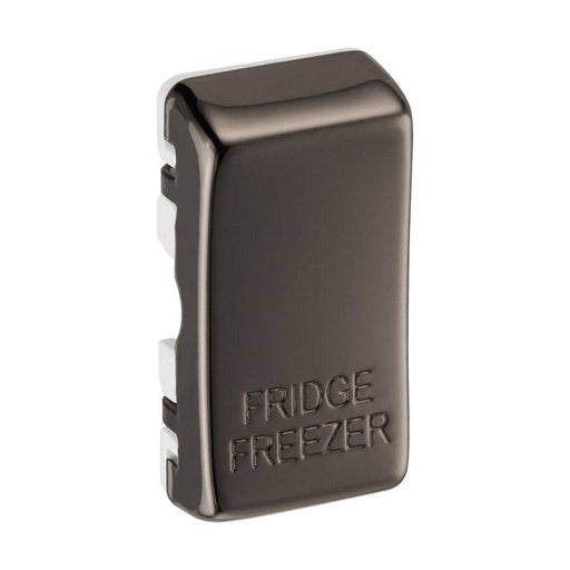 BG Grid Black Nickel Engraved 'Fridge Freezer' Rocker RRFFBN Available from RS Electrical Supplies
