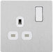 BG Evolve Brushed Steel 13A Single Socket PCDBS21W Available from RS Electrical Supplies