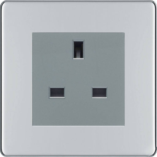 BG Nexus Screwless Polished Chrome 13A Unswitched Socket FPCUSSG Available from RS Electrical Supplies