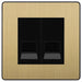 BG Evolve Satin Brass Double Secondary Telephone Socket PCDSBBTS2B Available from RS Electrical Supplies