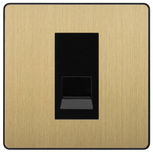 BG Evolve Satin Brass Master Telephone Socket PCDSBBTM1B Available from RS Electrical Supplies