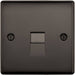 BG Nexus Metal Black Nickel Secondary Telephone Socket NBNBTS1 Available from RS Electrical Supplies
