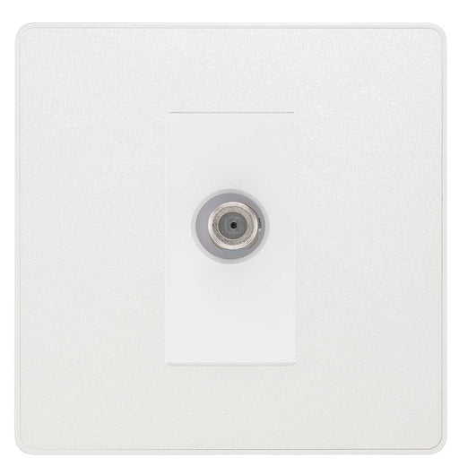 BG Evolve Pearl White Satellite Socket PCDCL61W Available from RS Electrical Supplies