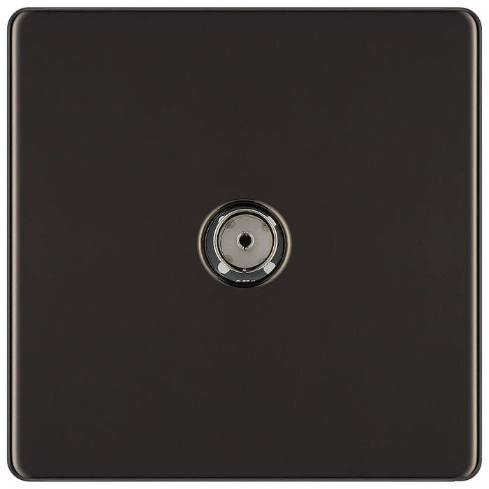 BG Nexus Screwless Black Nickel Co-axial Socket FBN60 Available from RS Electrical Supplies