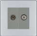 BG Nexus Screwless Polished Chrome TV & Satellite Socket FPC65G Available from RS Electrical Supplies