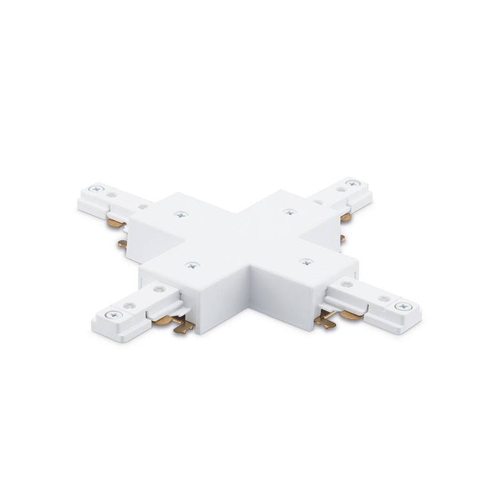 JCC Mainline Mains 4-Way Track Connector White JC14007WH