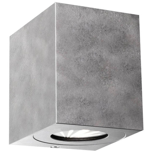 Nordlux CANTO Kubi 2 Galvanised Steel Outdoor Wall Light 49711031 Available from RS Electrical Supplies