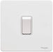 Schneider Ultimate Screwless White Metal 20A Double Pole Switch GU2410WPW Available from RS Electrical Supplies