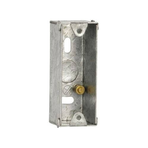 Single Architrave Metal Back Box 25mm SBA251A Available from RS Electrical Supplies
