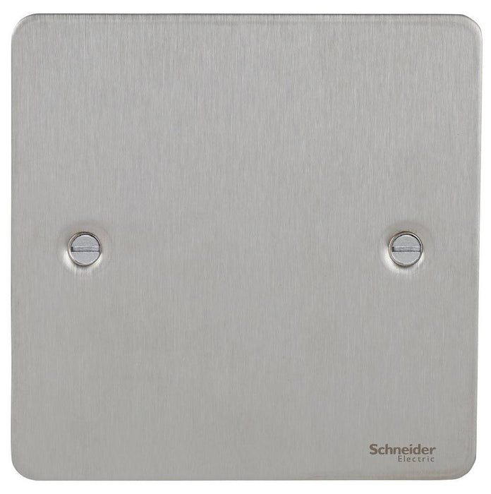 Schneider Ultimate Flat Plate Stainless Steel Single Blank Plate GU8210SS